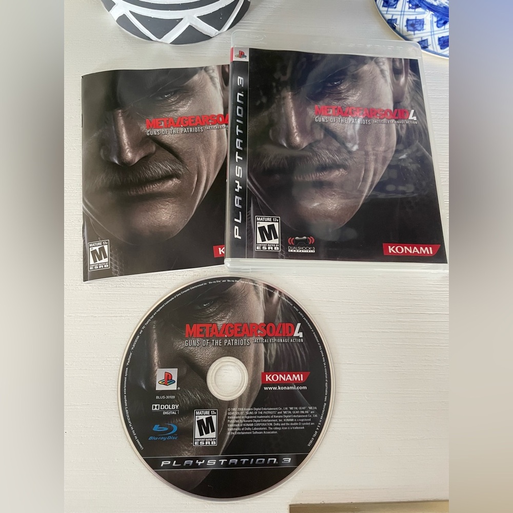 Metal Gear Solid 4 PS3 (Sony, PlayStation, 2008) CIB w/Manual Tested Works